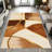 1PC Abstract Geometric Brown Beige Gold Line Art Style area rugs for Living Room, Soft and Comfortable, Suitable for all seasons, easy-to-maintain, machine washable Indoor floor mat, Under Table Farmhouse suitable for dining table, coffee table,-129131834
