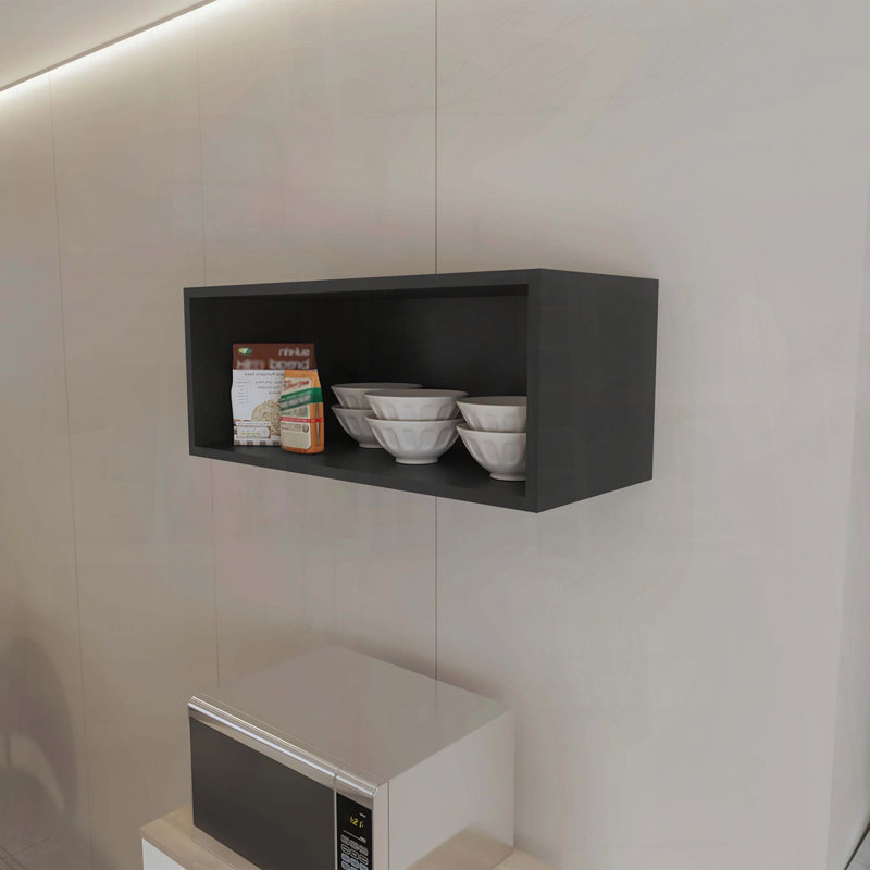 Wenge Wall Mount Storage Cabinet
