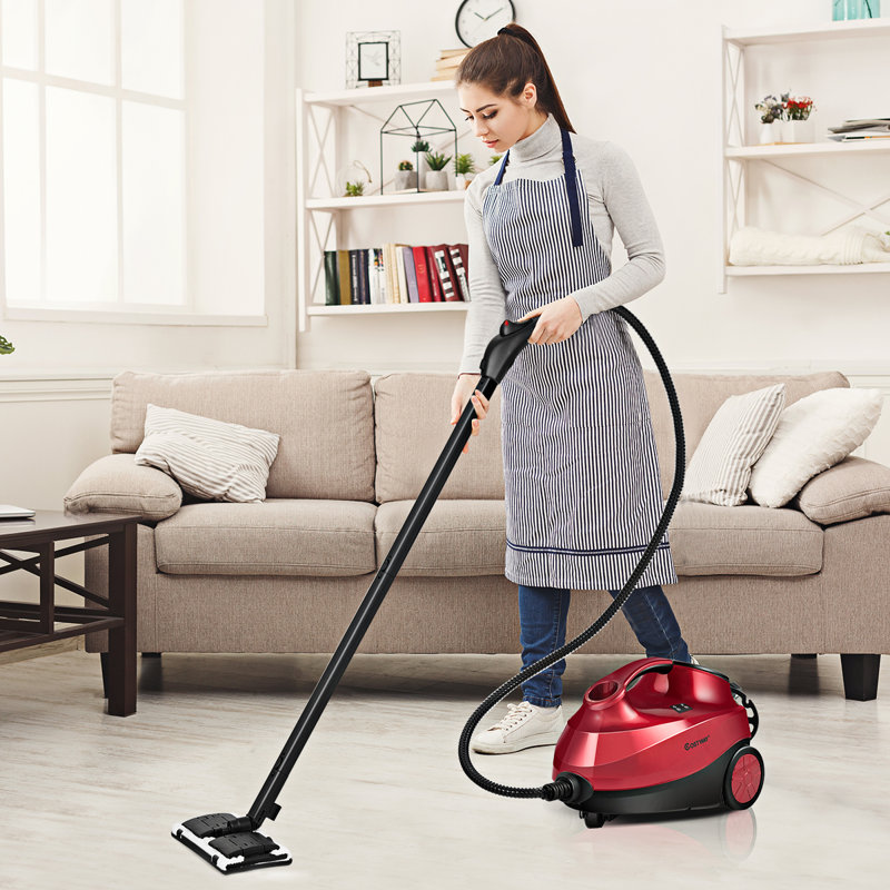 costway Cordless Bagless Robotic, Red