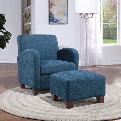 Kaelan 29.25"" Wide Polyester Club Chair and Ottoman -  Red Barrel Studio®, FF5B72129A7C4F75BF18B85305872C02
