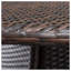 Corsica 46.5" Square Wicker Dining Table in Brown for Outdoor Use