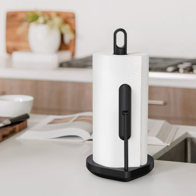 Simplehuman Tension Arm Standing Paper Towel Holder, Black
