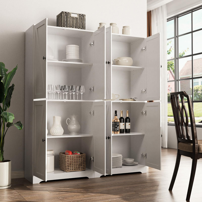 Armoire garde-manger de 72 po de hauteur, Blanc