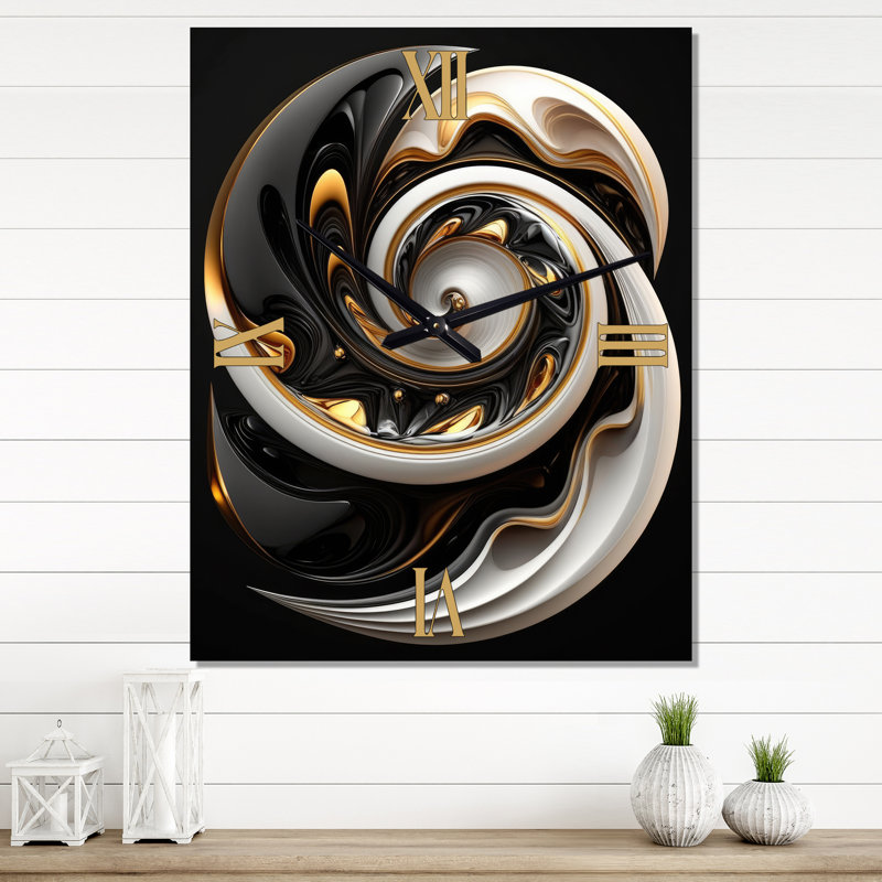 Horloge murale moderne, H 32 po x l 24 po x P 1 po
