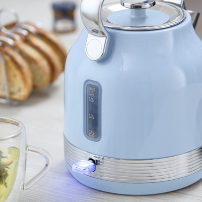 ​​Swan SK14631C Retro Traditional Kettle, Rapid Boil, Removable Limescale Filter, Easy Pour, 360 Degree Base, Water Indicator Window and Boil Dry Protection 1.7L, 3KW