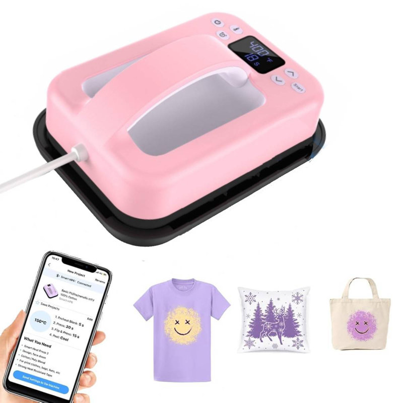 Presse à chaud avec application pour téléphone, Rose
