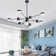 10 - Light LED Sputnik Modern Linear Chandelier
