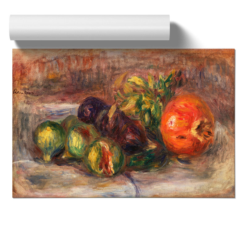 Pomegranate and Figs by Pierre Auguste Renoir - Frameless Print, 42cm H x 59cm W x 0.1cm D