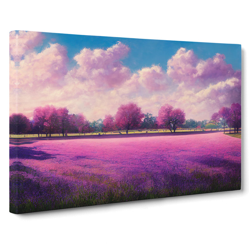 Lush Bluebell Field - Wrapped Canvas, 40cm H x 60cm W x 3cm D