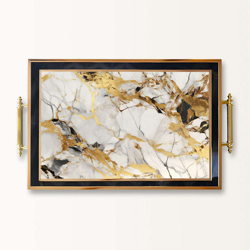 Élégant plateau de service en verre 19,7 x 11,4 x 1,4 pouces | 100% verre de haute qualité | Parfait pour recevoir et servir | Conception élégante et fonctionnelle pour la maison et les fêtes | Durable et facile à nettoyer