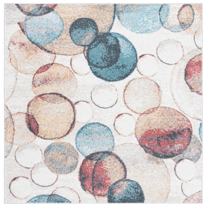 Jelliff Performance Geometric Rug, Square 6'7"
