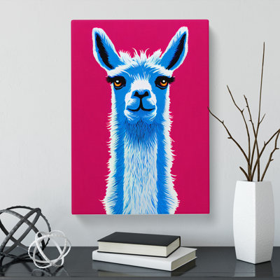 Llama Pop - Wrapped Canvas