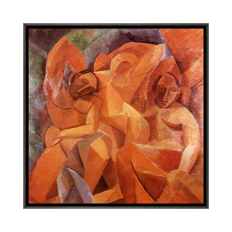 « three féminins » par pablo picasso, reproduction d’art sur toile, H 18 po x l 18 po x P 1,5 po