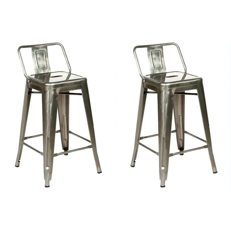 Tabouret de bar de patio 26 po Cushenilt, Gunmetal