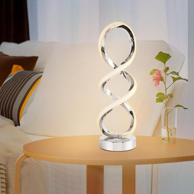 Modern Spiral RGB Table Lamp Touch Dimmable Bedside Lamp Light Modes Spiral Design Table Lamp Unique Nightstand Lamp For Living Room Bedroom Cool Lamps
