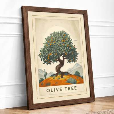 Olive Tree Botanical - Framed Print