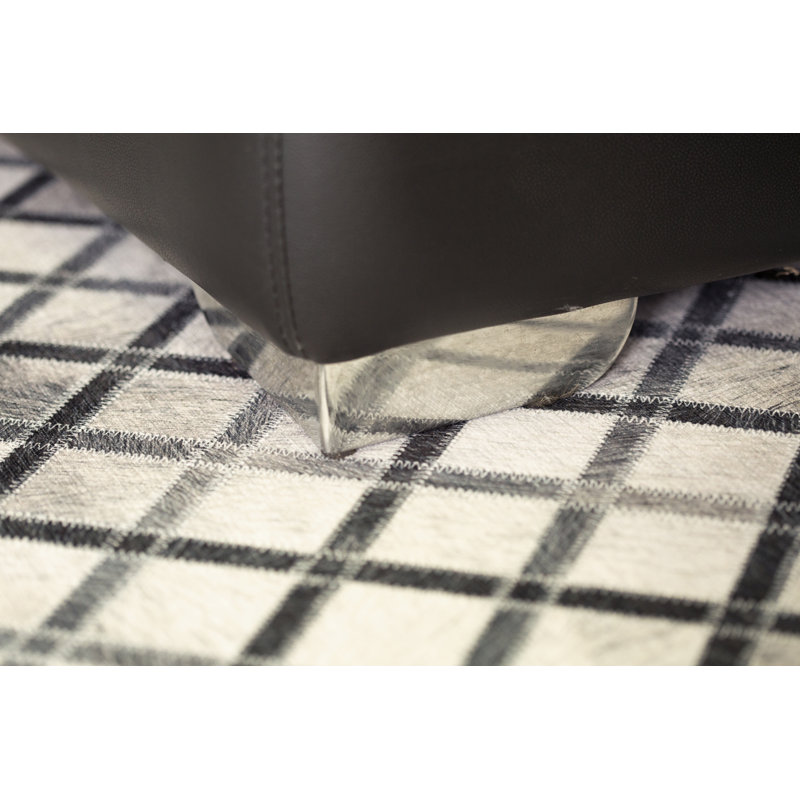 Tapis gris / noir Mikhail, Rectangle 5 pi x 7 pi