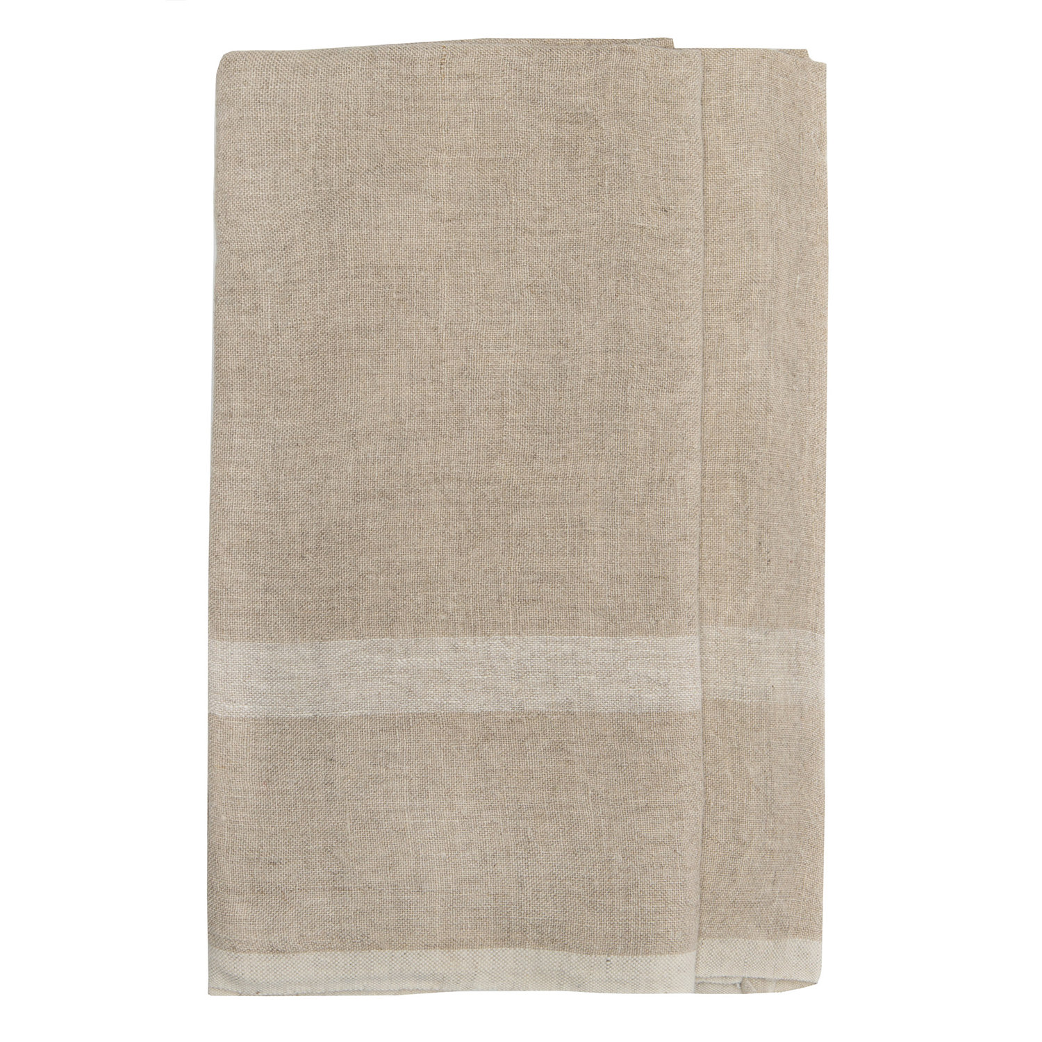 Stripe Tea Towel Kitchen Towel, Natural/White