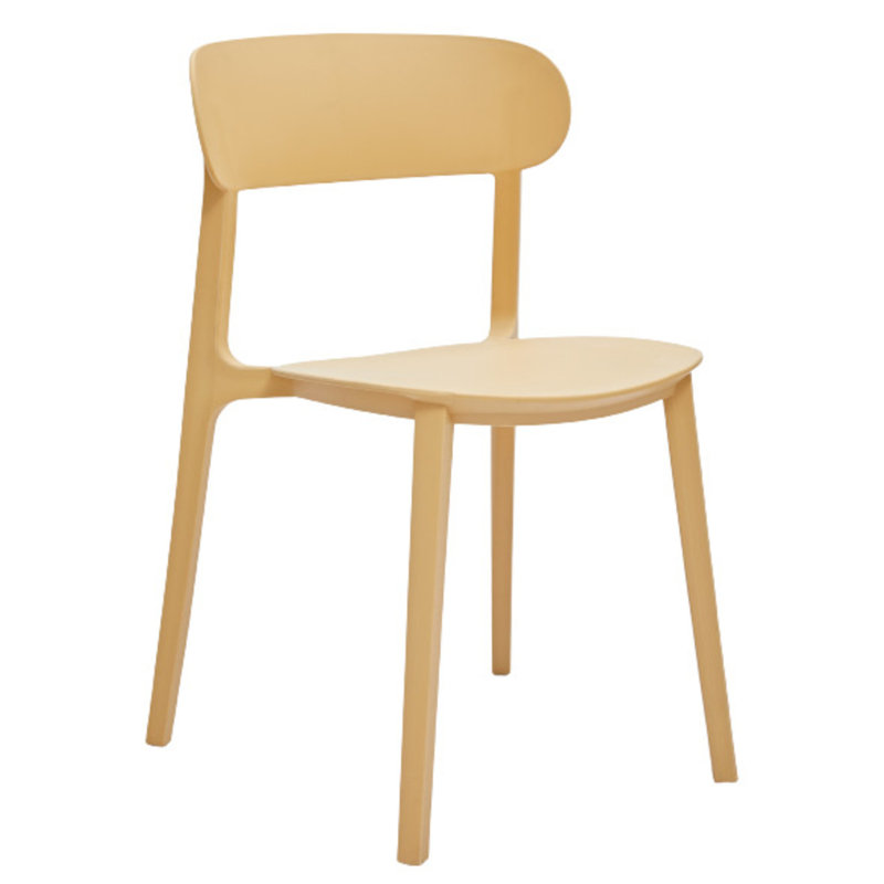 Chaise d'appoint empilable Bryany, Jaune