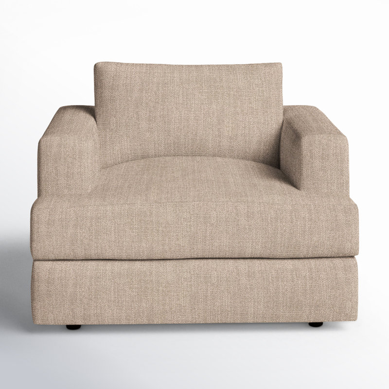 Cayden Upholstered Chair And A Half, Conversation Linen Basketweave