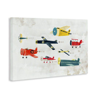 Various Vintage Airplanes Canvas Wall Art by Irene Chan