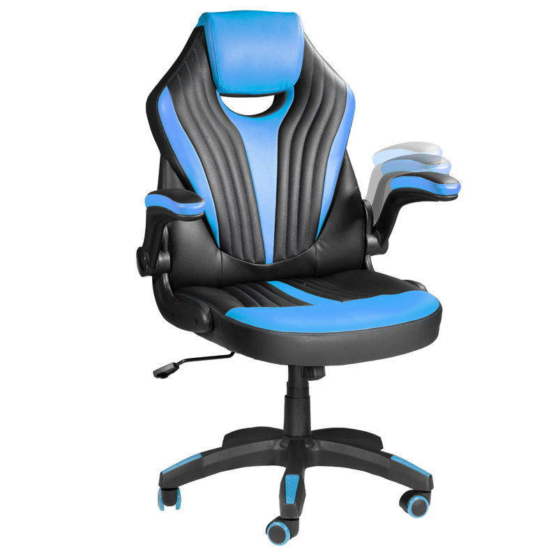 Fauteuil de jeu ergonomique de bureau à domicile, Bleu