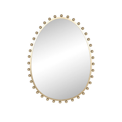 Wandspiegel Polly Oval aus Metall