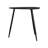 Modern Solid Mango Wood Triangular End Table, Deep Black Finish, Splayed Legs For Stability Table With Wood,
