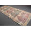 Tapis de couloir vintage rouge en laine Oushak pour couloirs et couloirs