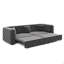 Très grand canapé-lit multifonctionnel de 89 po, canapé-lit coulissant 3 en 1, canapé classique en velours 4 places avec design capitonné, comprend 3 coussins décoratifs, convenant aux appartements et aux salons, gris-611752432