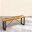 Banc de jardin sans dos pour 2 personnes pour porche, parc, teck