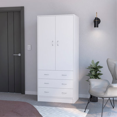Armoire Ramey, chambre à coucher, blanc