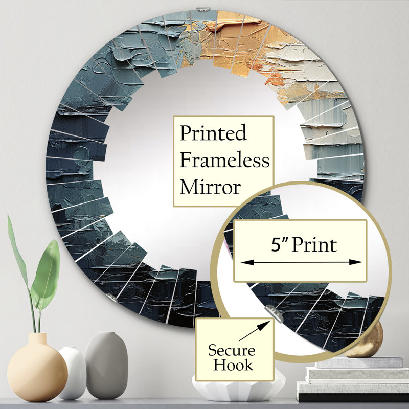 Fringilla - Miroir mural rond Pluto, 24 po x 24 po