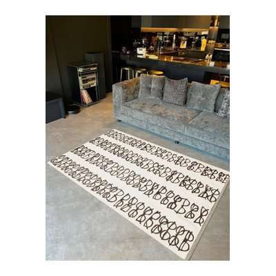 Tapis décoratif à motif abstrait à motif lavable