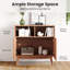80cm RectangularSideboard, Modern Ribbed Storage Cabinet-1639964819