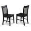 L'ensemble de salle à manger 3 pièces contient une table de salle à manger rectangulaire avec feuille papillon et 2 chaises de cuisine, noir-99527776-99527779