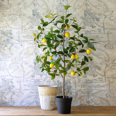 48'' Faux Lemon Tree in Pot
