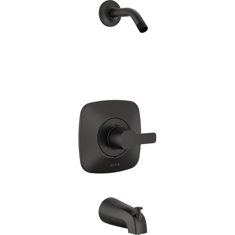 Modern Monitor 14 Series Tub & Shower Trim -Less Head, Matte Black