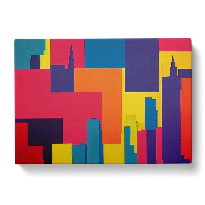 New York City Abstract Skyline Vol.1 - Wrapped Canvas, 35cm H x 50cm W x 3cm D