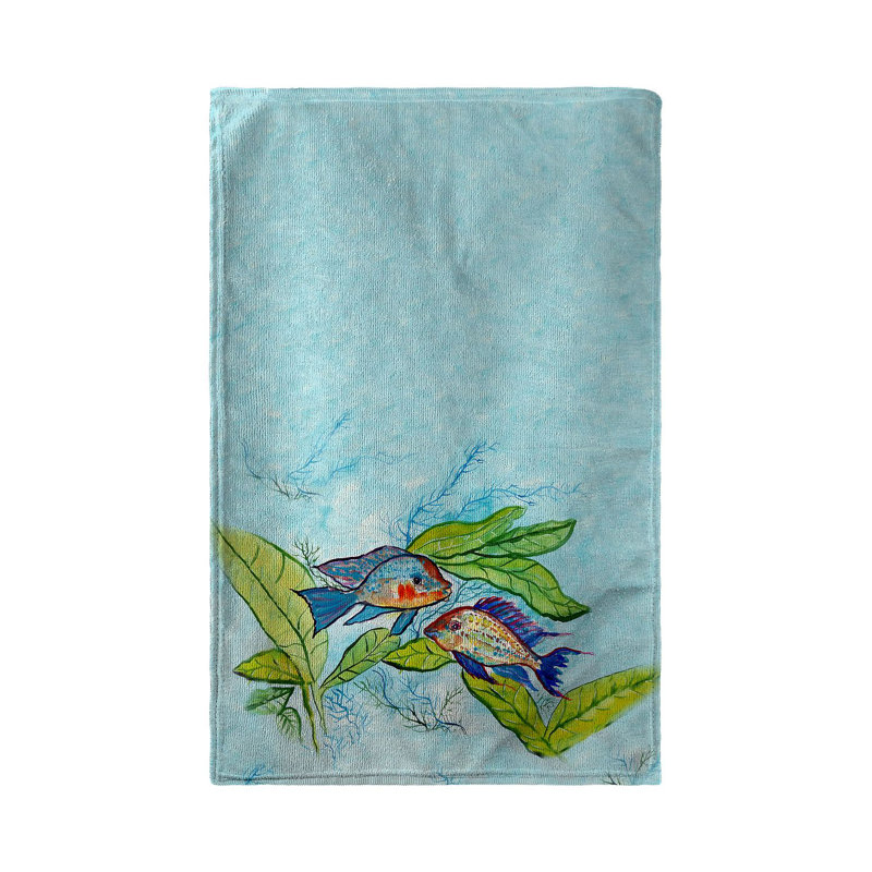 Serviette de thé à paires de poisson