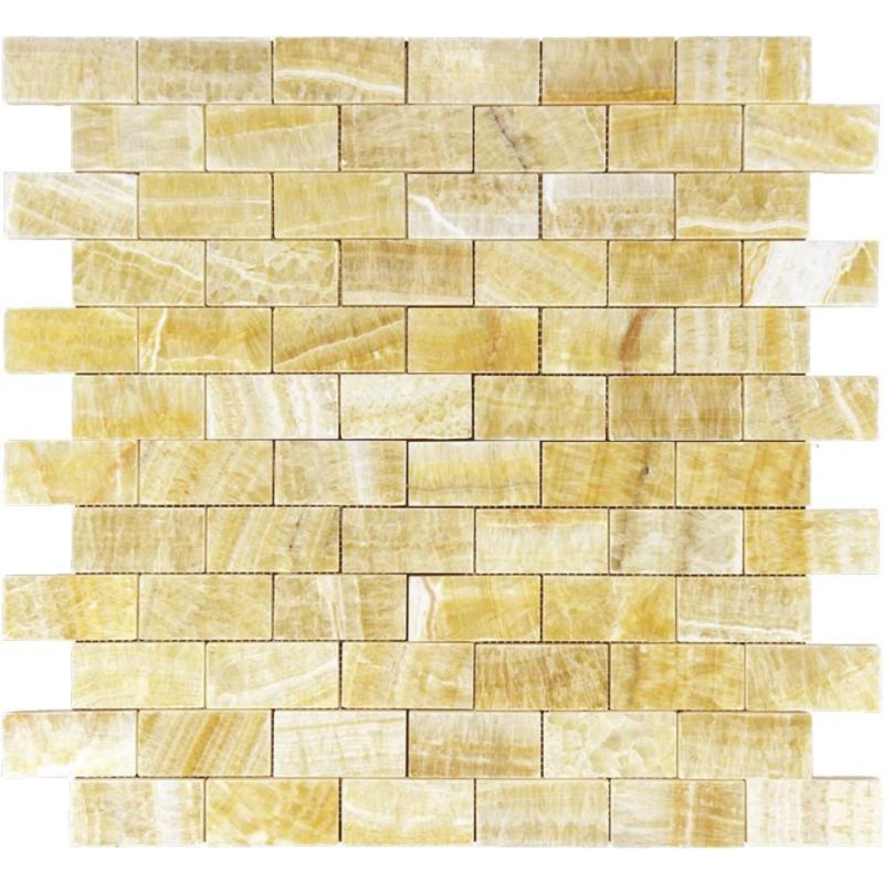 2" x 4" Marble Brick Joint Mosaic Wall & Floor Tile
