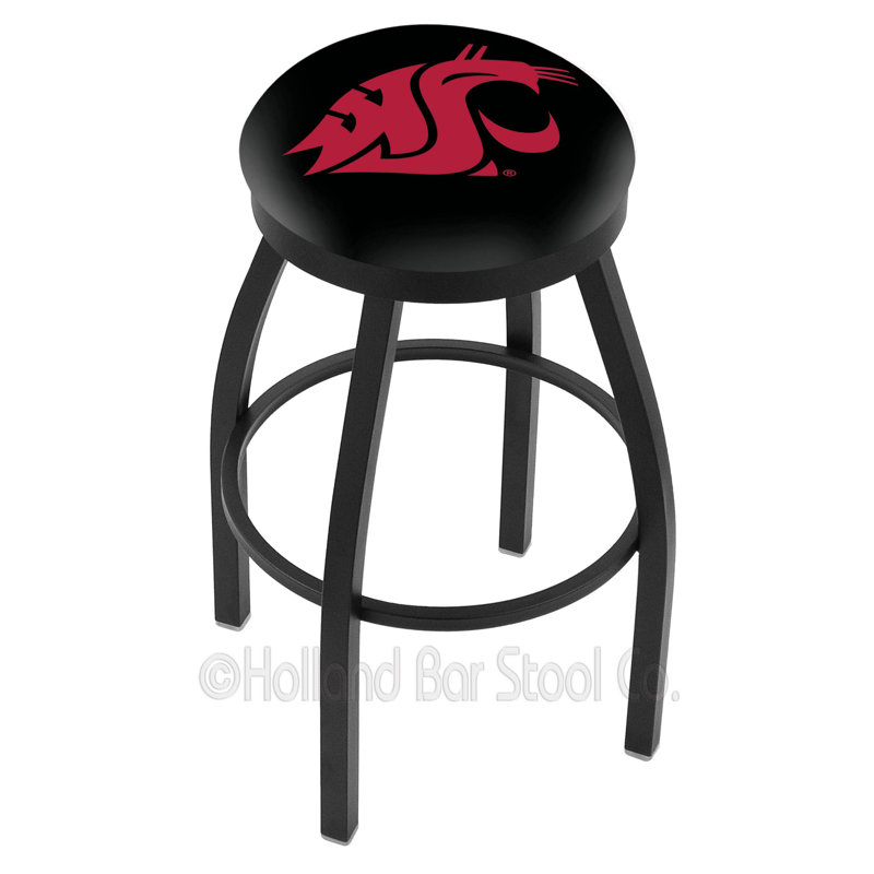 Tabouret de bar pivotant de 30 po NCAA, Ride noire, Washington State University
