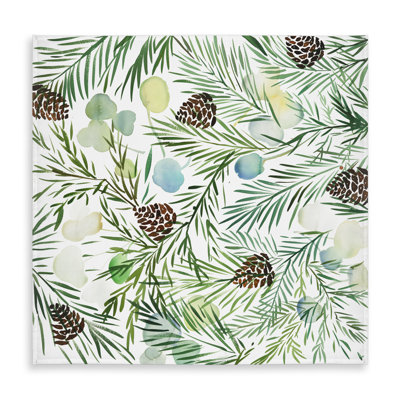 Pine Cone Tablecloth | White Livingroom Holiday Decor