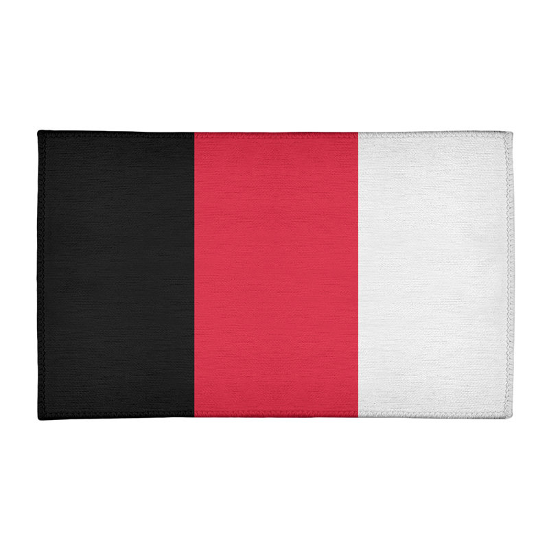 Tapis de zone rouge/noir, Rectangle 2 pi x 3 pi