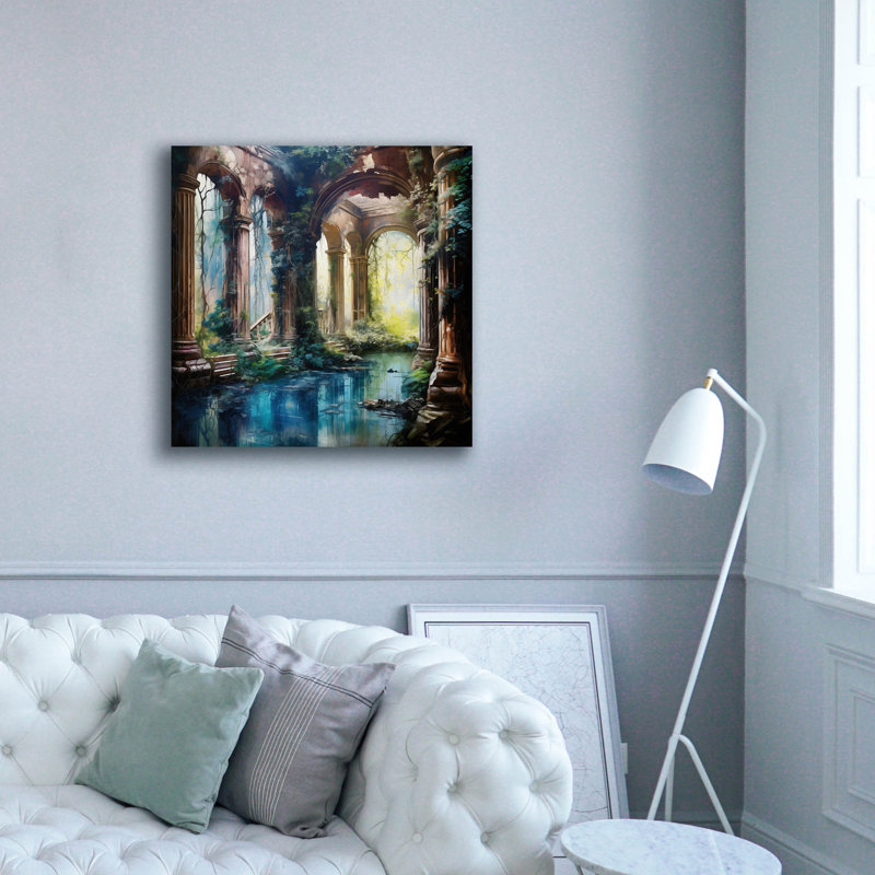 Art mural en toile Lark Manor ™, "Natures cathédrale" par r3darch0n, 37 po x 37 po