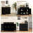40" Distressed Black Sideboard – Rustic Coffee Bar & Storage Cabinet-793534990