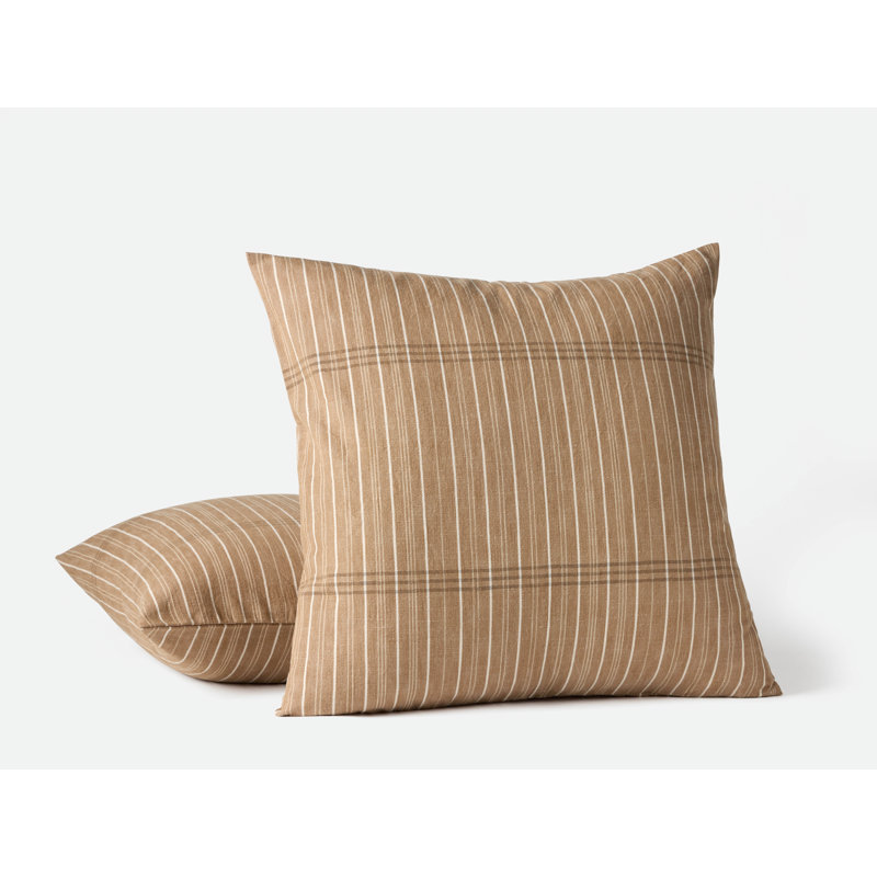 Fernwood Organic Decorative Throw Pillow Cover, Chestnut