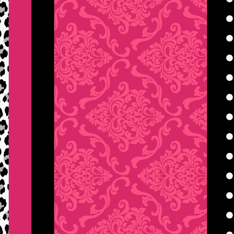 King Pink and Black Patchwork Microfiber Sheet Set