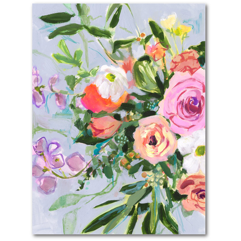 " Mottled Flora I " Painting Print, 24" H x 20" W x 1.5" D
