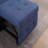 With Recliner Function Sleeper Chair 3-In-1 Convertible Chair Bed Pull Out Sleeper Chair Beds Adjustable Single Armchair Sofa Bed With Usb Ports, Side Pocket, Linen Fabric Upholstered Navy Blue-1726873568